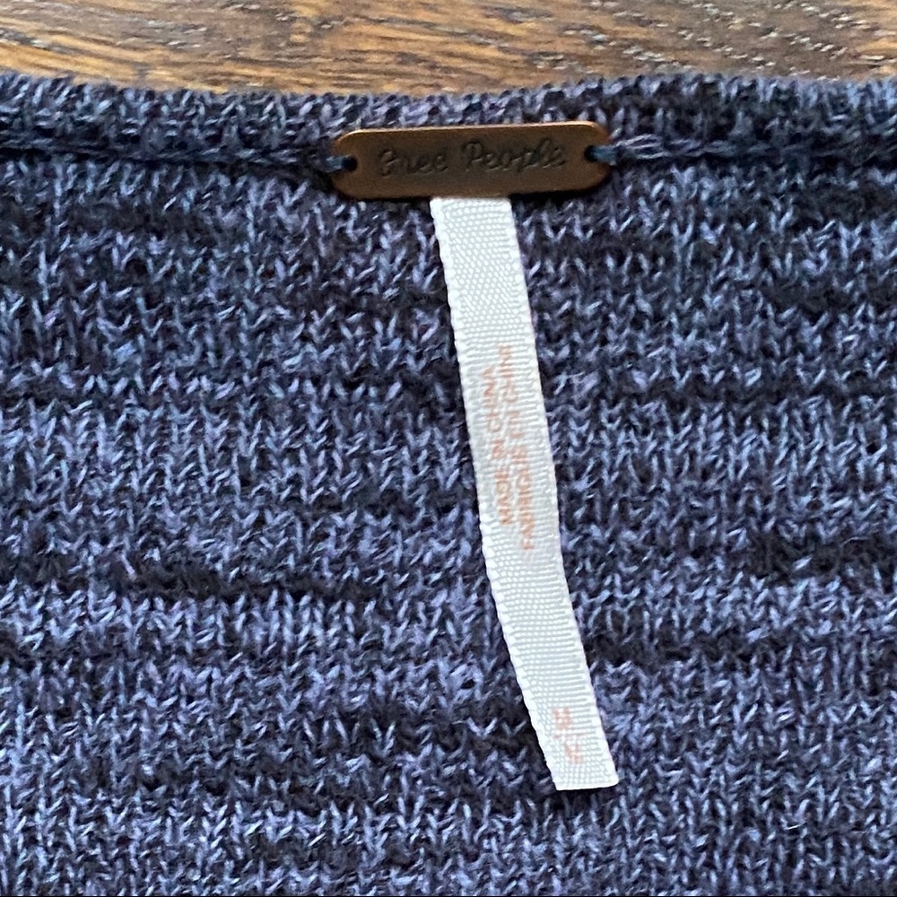 Free People Gotham Faux Wrap Marled Lightweight Sweater, M EUC - Picture 9 of 9